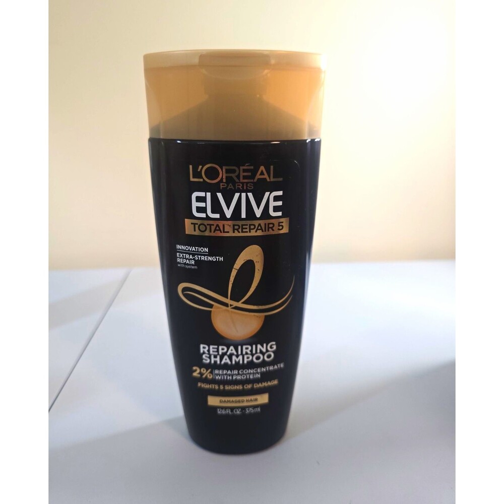 B18L'Oréal Paris Elvive Total Repair 5 Repairing Shampoo Damaged Hair 12.6 fl oz